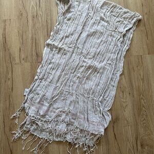 Blush Cream linen scarf